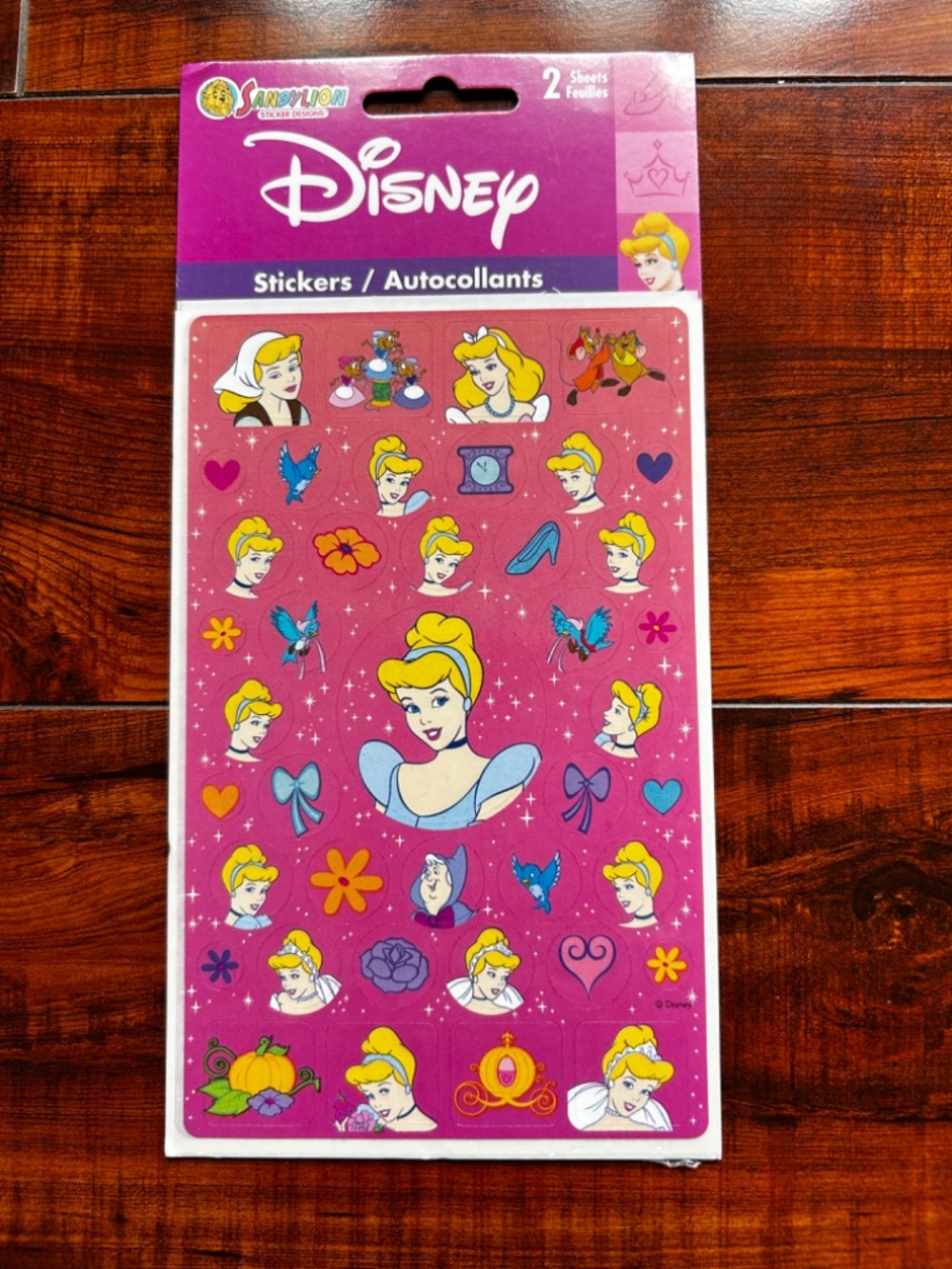 Disney New Vintage Sandy Lion Cinderella Sleeping Beauty Sticker Sheets - Picture 2 of 5